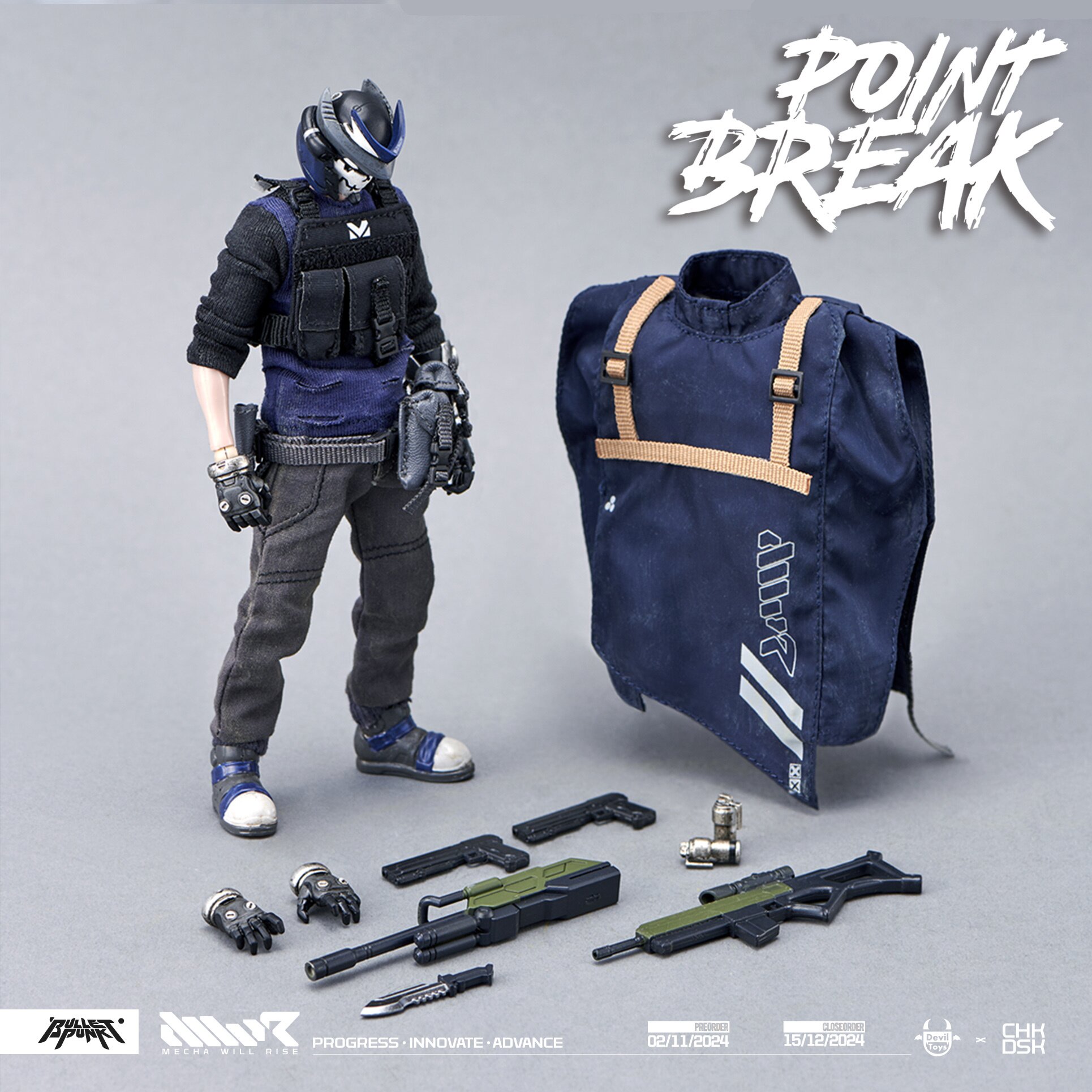 Point Break Carbine & DXIII 1/12 Scale Action Figure Set: Devil