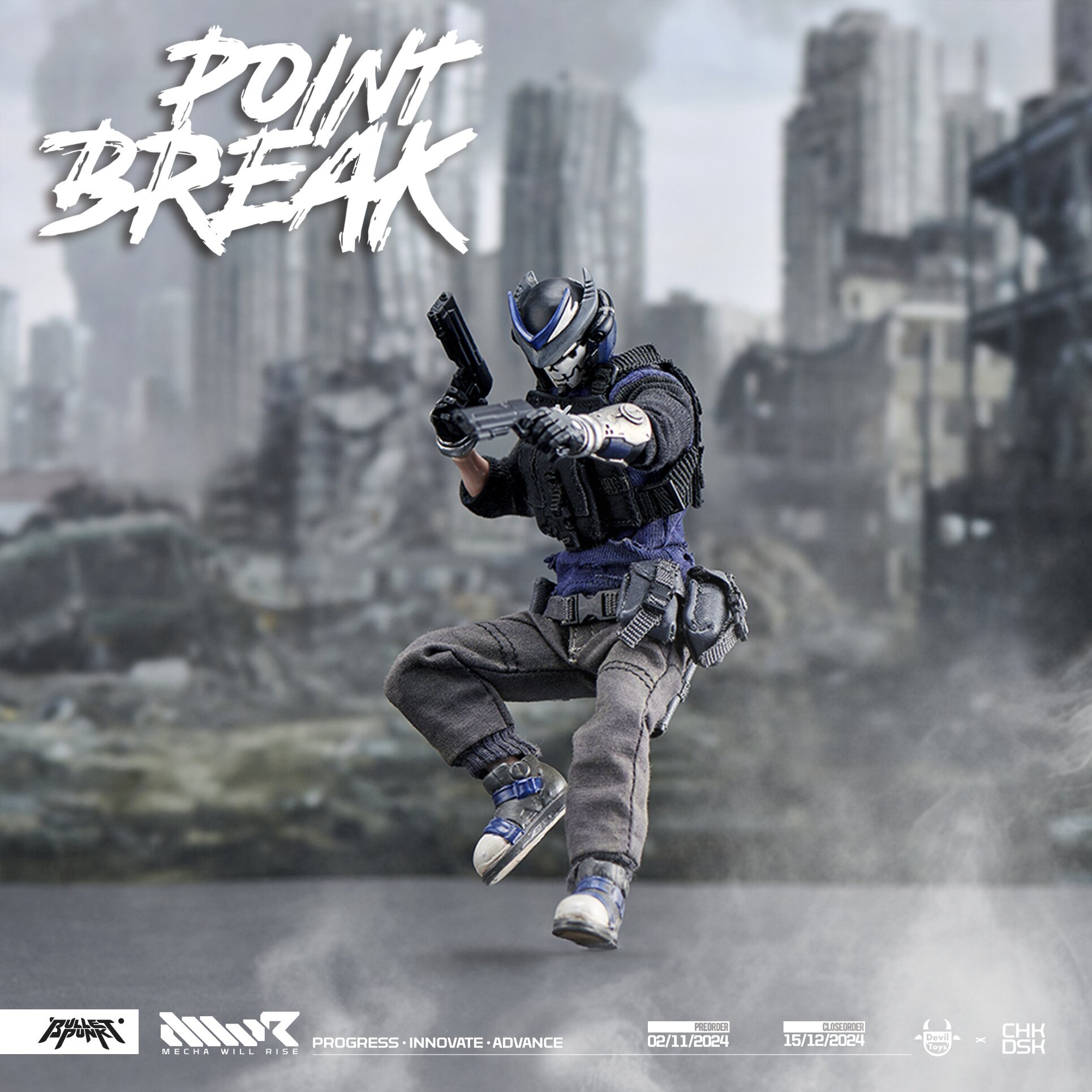 Point Break Carbine & DXIII 1/12 Scale Action Figure Set: Devil