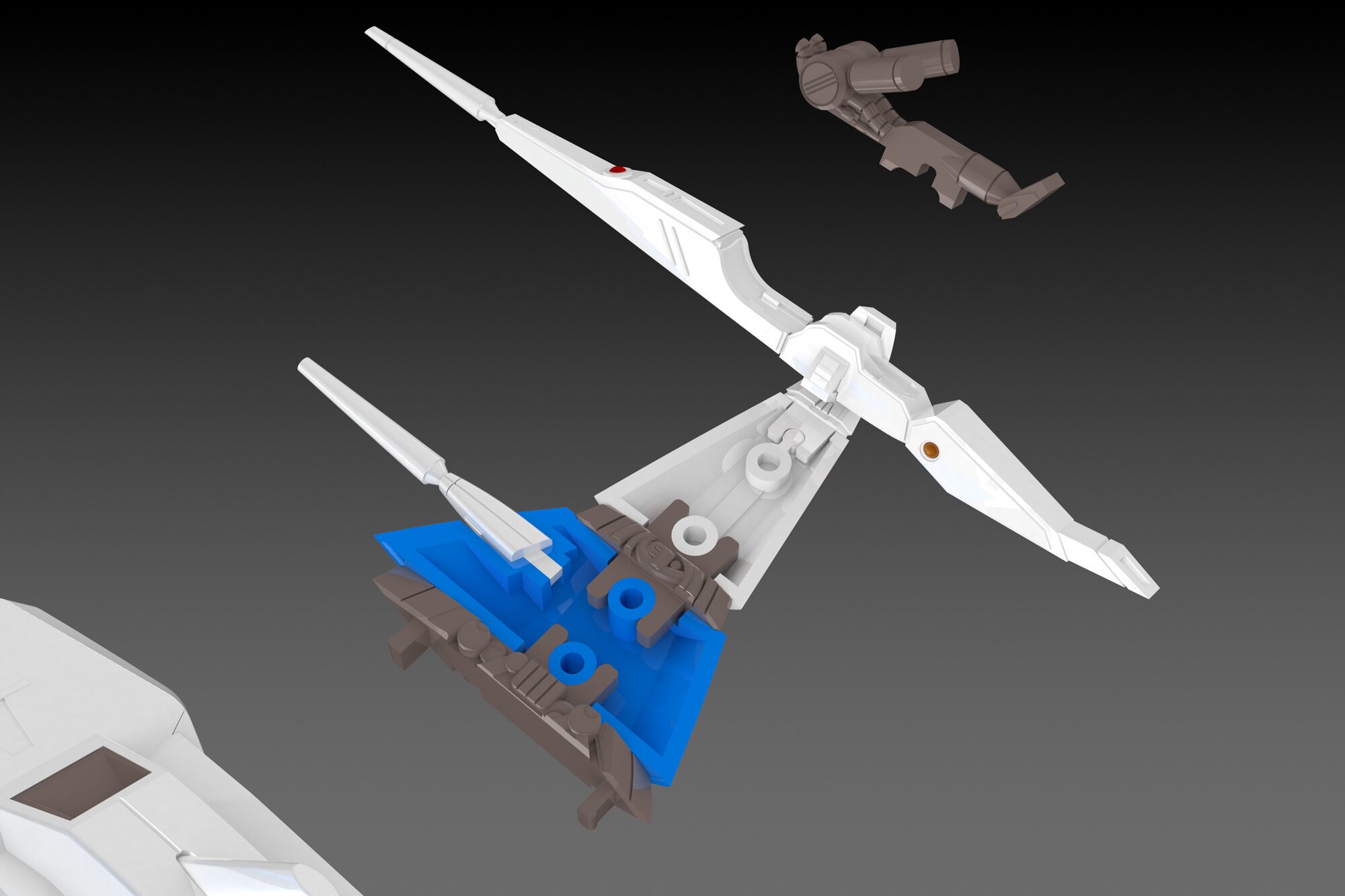 Hawk2とHawk3セット 1/12 Darius Silver Hawk 3F-1B Space Fighter: 2P Color Ver. 1/144