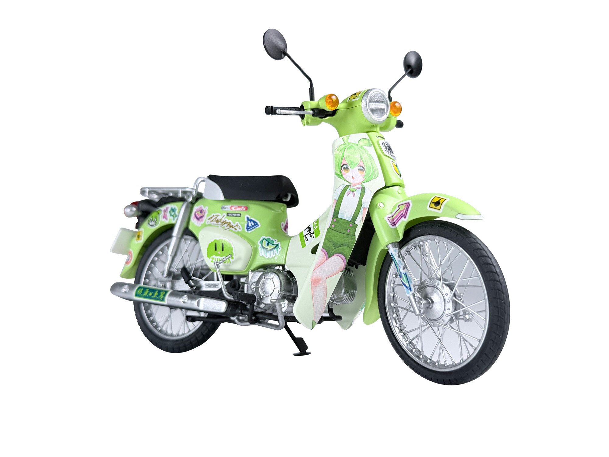 【新品未開封】Honda Super Cub 1/12スケール 3台セット Honda Super Cub: Zundamon Edition 1/12 Scale Plastic Model Kit