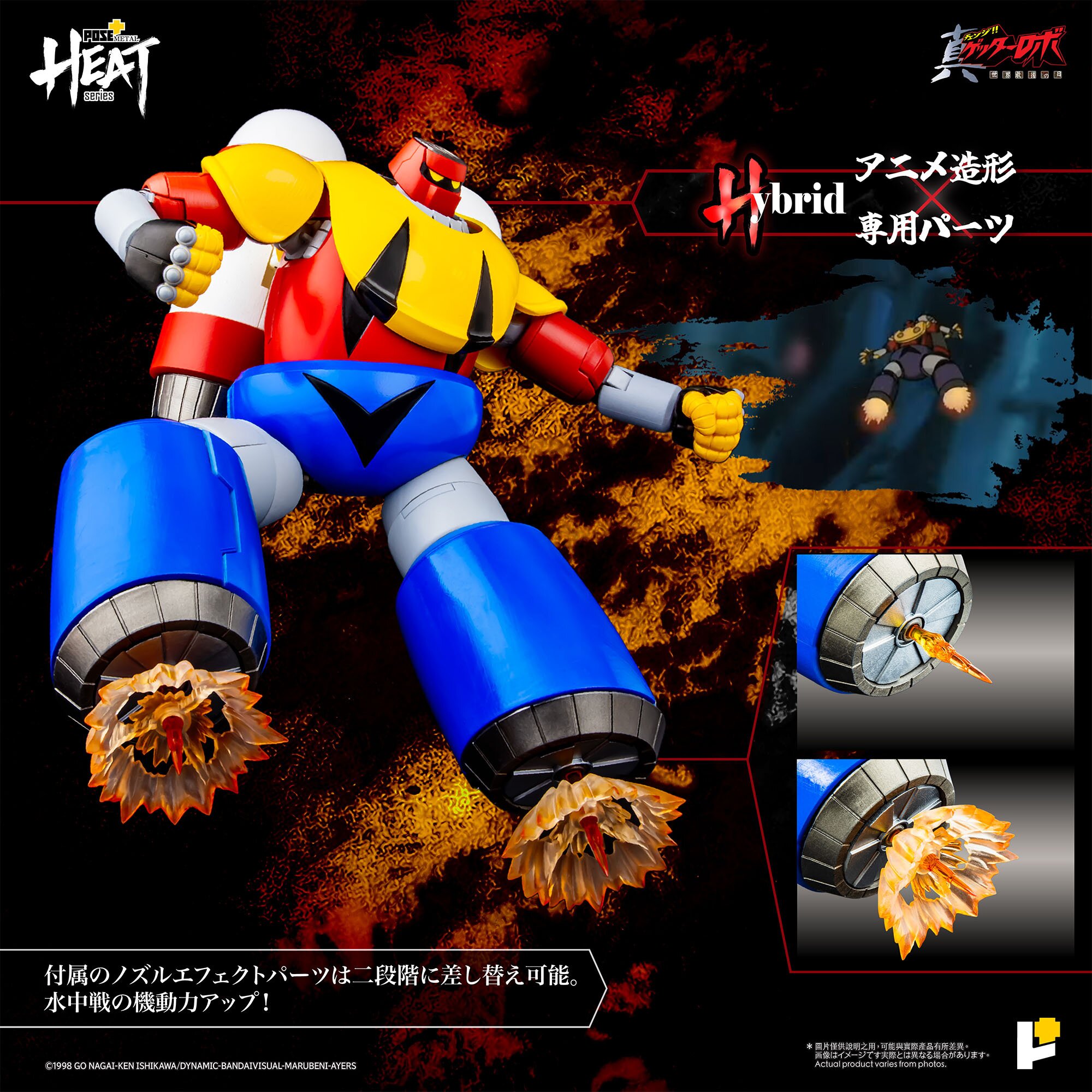 Pose+ Metal Heat Series Getter Robo Armageddon Getter Poseidon