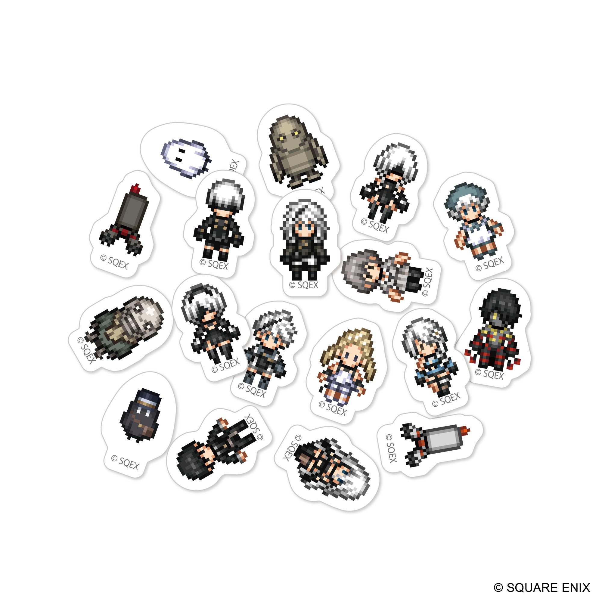 NieR ステッカー NieR Series Flake Sticker Pixel Art Ver.: SQUARE ENIX - Tokyo