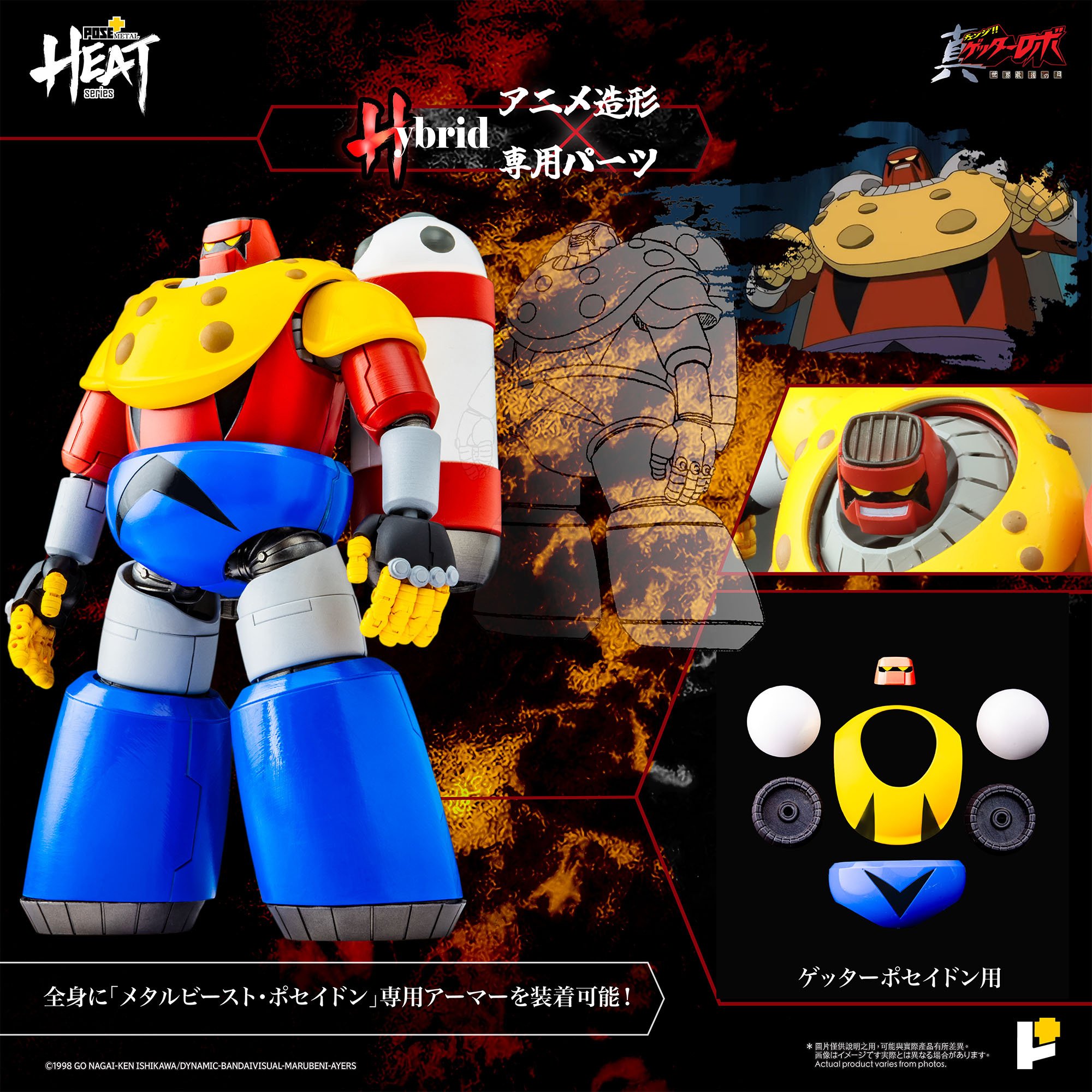 Pose+ Metal Heat Series Getter Robo Armageddon Getter Poseidon