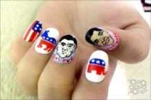 Obama and Romney Nail Art!