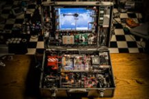 Attache case laptop diorama