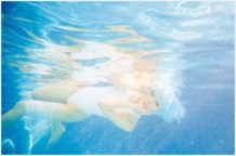 Rei Ayanami Under Water / White swimming wear