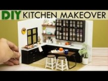DIY Miniature Kitchen MAKEOVER - Remodel Dollhouse For Figures/Nendoroid