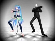 Gangnam style : Slender man and Miku