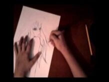 Speed Drawing Beautiful Girl In Sweet Pose