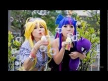 Panty Stocking with Garterbelt Cosplay Casual Photoshoot