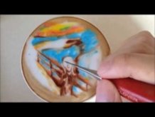 The latte art of The Scream of Munch