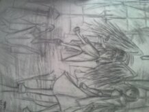 Angel and knight sketch