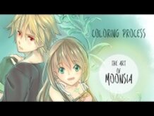 Morning Lagoon - coloring process