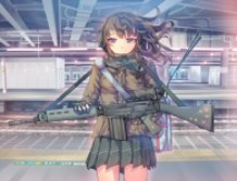Armed High School Girl