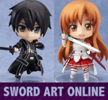 Nendoroids of Kirito and Asuna from Sword Art Online!
