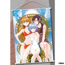“Rebuild of Evangelion” Rei, Asuka & Mari Swimsuit Tapestry