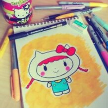 Little Hello Kitty fan!