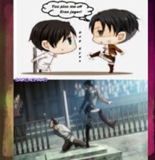 Eran get kick by Levi