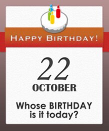 Whose BIRTHDAY is it today?