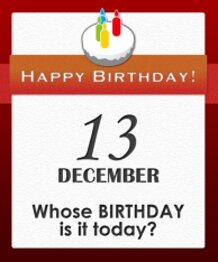 Whose BIRTHDAY is it today?
