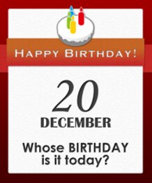 Whose BIRTHDAY is it today?