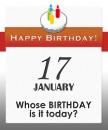 Whose BIRTHDAY is it today?
