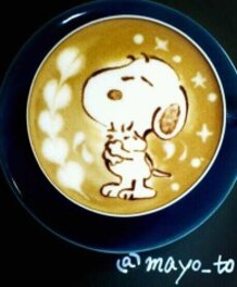 Latteart  " Snoopy (with Woodstock) "