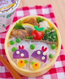 Colorful toadstool bento