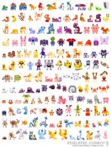 Pixelated Pokemon - First Generation
