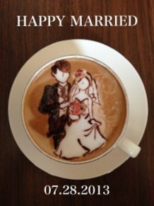 latte art~Happy Wedding~