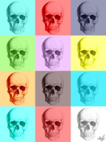 #skull #color #popart