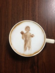 man in the latte