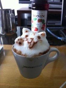 3D-latte art-cat