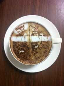 latte art ~Fishing on ice~