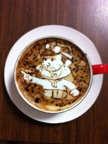 latte art~Bakabon Papa~
