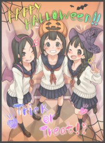 Taking Photos in a Halloween Picture Booth!