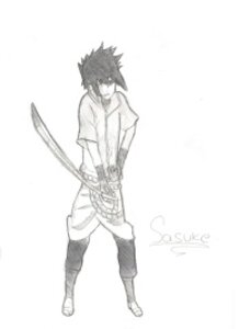 Drawing of Sasuke
