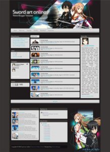 Sword Art Online Blogger Template