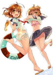 Ikazuchi-chan & Inazuma-chan (KanColle)