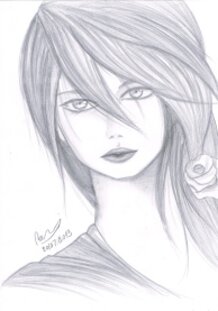 Pencil Drawing Realistic Girl