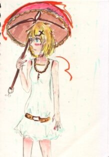 Summer Rain and Umbrella