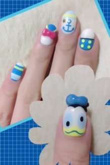 Donald Duck - Disney x Wonderful Design Works Nail Art!!