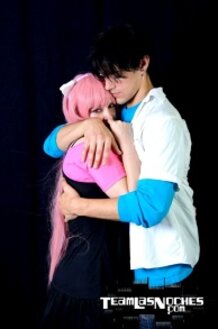 Lucy and Kouta- Elfen Lied cosplays