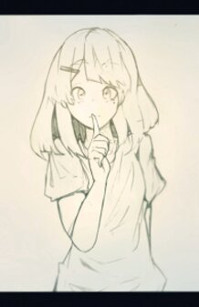 "Shh……",please be quiet.