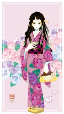 Hydrangea Kimono