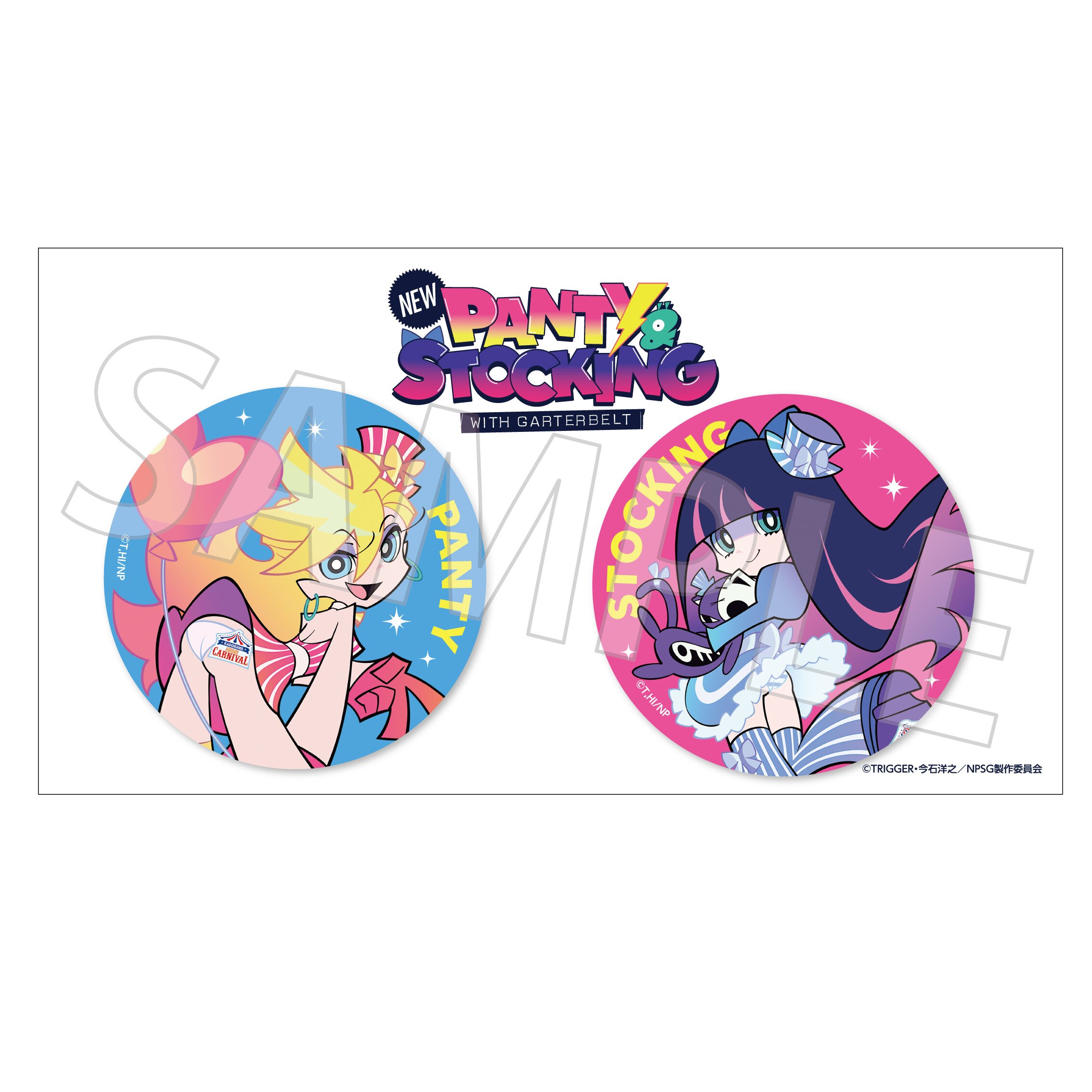 New Panty & Stocking with Garterbelt Button Badge Set