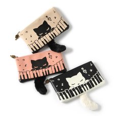Piano & Pooh-chan Flat Pouch