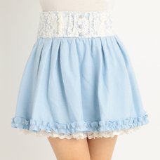 LIZ LISA Soft Contrast Lace Sukapan Skirt