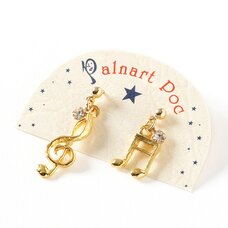 Palnart Poc Gold Music Note Earrings