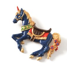 Palnart Poc Carousel Horse Brooch
